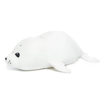 WEIGEDU Adorable White Baby Seal Plush Pillow – Soft Stuffed Animal Toy, Cuddly Hugging Body Pillow for Kids & Adults, 20" Arctic Ocean Seal Doll, Cute Sea Animal Plushie for Gifts & Decor