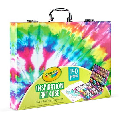 Crayola Inspiration Art Case Coloring Set - Tie-Dye (140ct), Essential Easter Basket Stuffers, Art Supplies Set For Kids, Travel Drawing Kit, Gift for Girls & Boys, Ages 5+ [Amazon Exclusive]