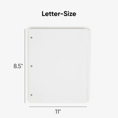 Smead 89415 Three-Ring Binder Index Divider 5-Tab White