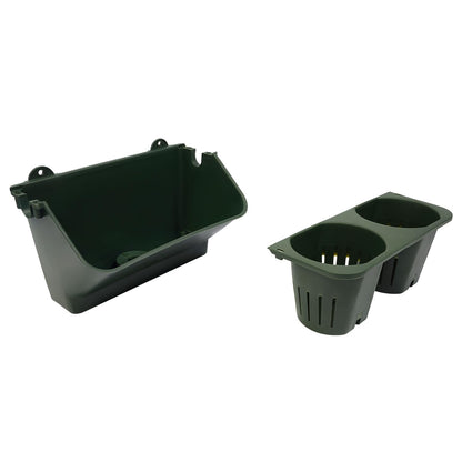 BILPIKOGoo Vertical Wall Planter Stackable Wall Planter, 60 Pockets Indoor Outdoor Living Wall Mounted - Self Watering Stackable Plastic Pot Herb Plants Home Balcony Decoration