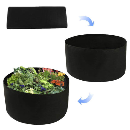 Xnferty 100 Gallons Extra Large Round Raised Garden Bed, Deep Soil Diameter 38"/ Height 20" Planting Container Grow Bags Durable Felt Fabric Planter Pot for Plants,Vegetables,Flowers (Black)