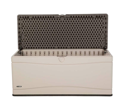 LIFETIME 60012 Extra Large Deck Box, 130 Gallon, Desert Sand/Brown