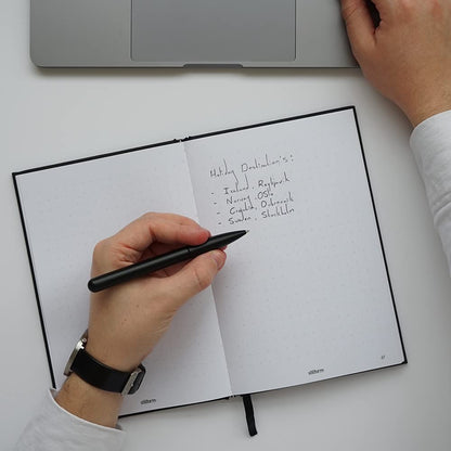 stilform - Ballpoint Pen - Precision Milled Aluminum with Magnetic Closure Mechanism and Superior Schmidt Refill - Award Winning Design (Warp Black)
