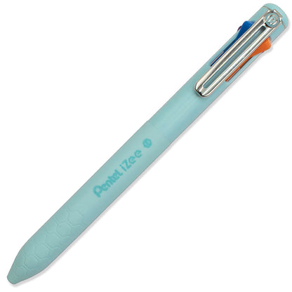 Pentel iZee 4 Colour Ballpoint Pen - Deep Blue, Deep Violet & Sky Blue Barrels - Multi Ink - Pack of 3