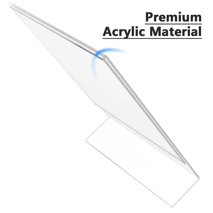 MaxGear Acrylic Sign Holder, Clear Sign Holders Plastic Display Stand 8.5 x 11 Inches Slant Back Countertop Display Picture Frames for Menus, Flyer, Use In Office, Store, 3 Pack