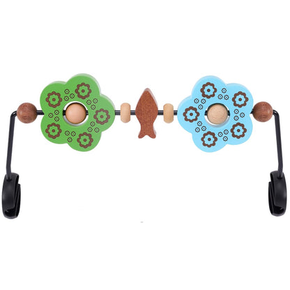 WYFWFDF Toy Bar Compatible with Baby Bjorn Bouncer Toy Bar for Baby Bouncer, Durable Wooden Infants Bouncer Attachment, Rotatable Sensory Toys, Easy to Use Accessory (Blue Green)