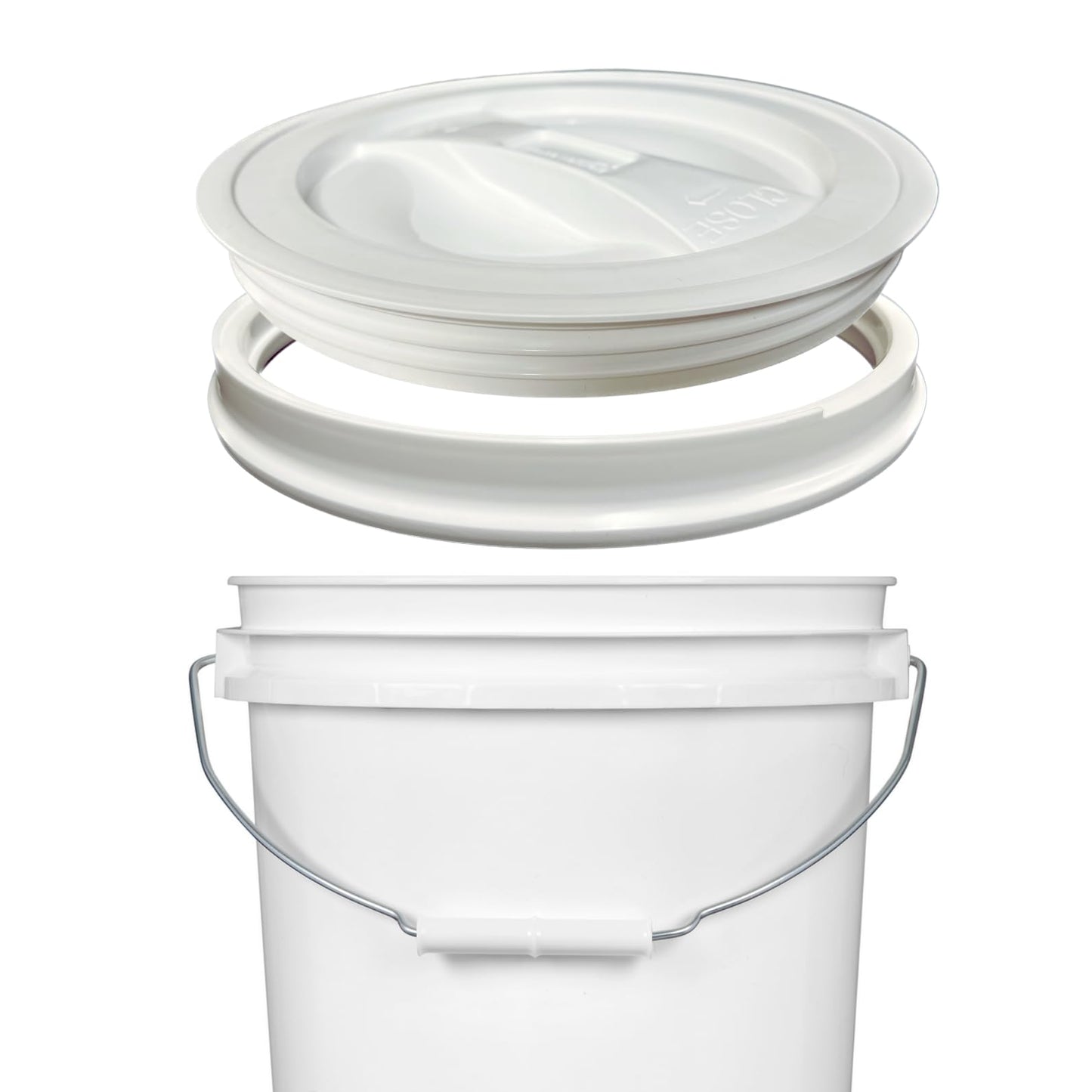 House Naturals 2 Gallon Food Grade BPA Free Made in USA Blue Bucket Container with White Screw on Lid (Pack of 2)