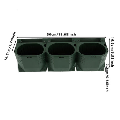 Eapmic Vertical Wall Planter with 36 Pots, Hanging Garden Plant Flowerpot Holder, Stackable Wall-Mounted Planter, Balcony Planters for Flowers Vegetables Fruits (Army Green, 36 Pots)