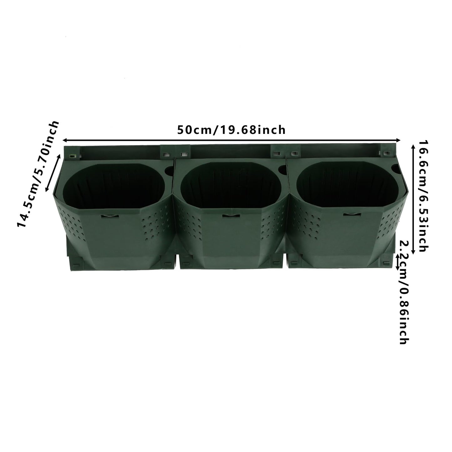 lxrnqcey Vertical Wall Planter, Wall-Mounted Flower Pot Holder with 36 Pots, Outdoor Wall Planter System, Hanging Vertical Wall-Plant for Yard Garden Balcony Home Decoration (Army Green)