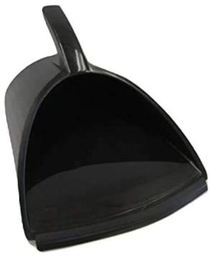 HandyPan Heavy Duty Dustpan, Black - Large Dust Pan Made in the USA with Tight Seal Lip to Keep Dust, Dirt, Debris In-Great for Home, Shop, Garage, Use-Stackable, Standing Dustpan for Wet or Dry Tasks