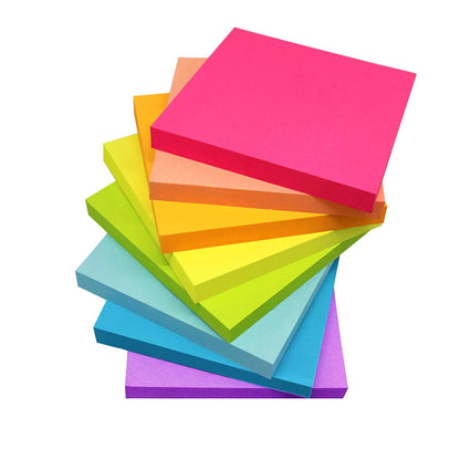 Sticky Notes 3x3 Inches,Bright Colors Self-Stick Pads, Easy to Post for Home, Office, Notebook, 24 Pads/Pack
