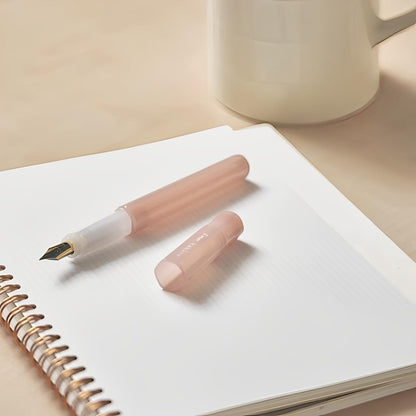 Pilot Kakuno Fountain Pen Madoromi Color Series, Gold (Smiley Face) Fine Nib, Perfect for Beginners and Creative Expression, Pink, PFKA-1MDPF