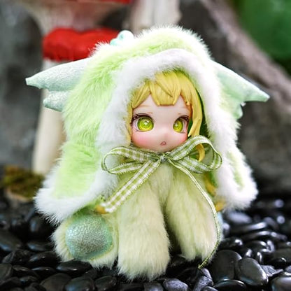 ICY DBS Cute Animal Plush Doll – 12cm Adorable Plush Toy with Soft Hood and Ribbon, Bags, and Collectibles - Snake