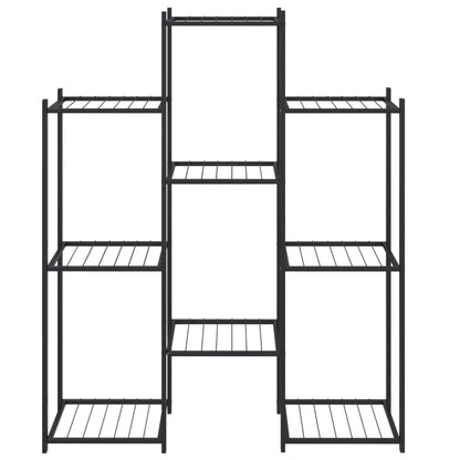 Qnhdfrt Tall Flower Stand Indoor Outdoor Modern Plant Stand with 10 Corner Shelves Black Powder-Coated Iron, for Living Room Balcony Garden Patio