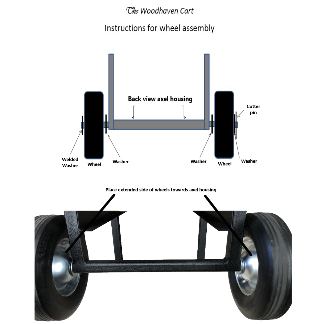 The Woodhaven Firewood Cart - Made in The USA - Convenient and Sturdy Rolling Wood Carrier for Easy Transport - Perfect for Indoor and Outdoor Use - Heavy Duty