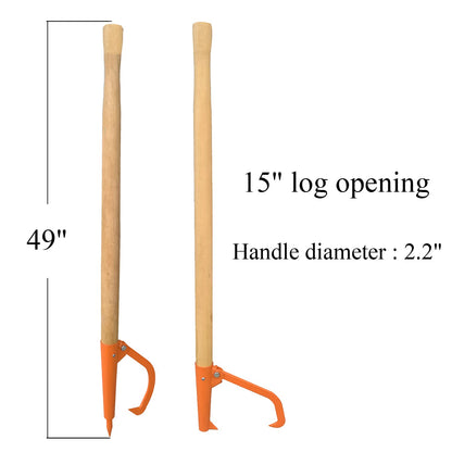 Peavey Cant Hook - 49" Log Peavy - Retractable 16" Opening Felling Tool