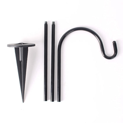 Outdoor Shepherds Hooks,29Inch Small Adjustable Metal Bird Feeder Pole Hanger,Courtyard Lawn Iron Hanging Hook,Heavy Duty Plants Lanterns Garden Stakes for Flower Pots,Solar Lights,Garden Decor (1PC)