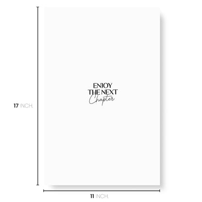 Karto Retirement Signature Board for Party - Party Supplies, Guest Book, Signing Board, Or Card Alternative - Poster Size 11x17 (Unframed) - Next Chapter