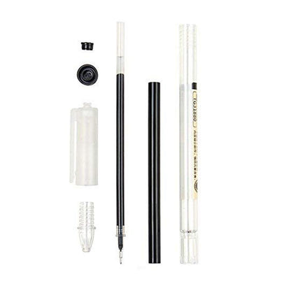 BEMLP Gel Ink Pen Japanese Style Liquid Ink Rollerball Pens Quick Drying 0.35mm Ultra Fine Point Ballpoint Maker Pen Premium for Office School Stationery Supply,12 Pcs/Set, Black