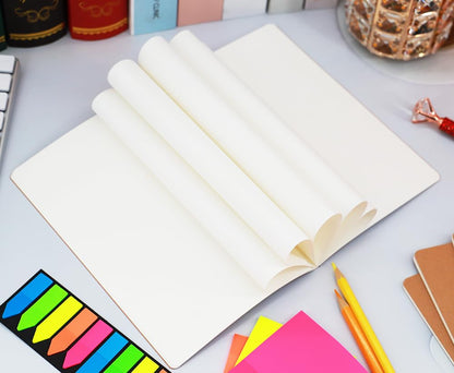 Zegrox 16 Pack Kraft Blank Notebooks for Writing, A5 Size 8.3 x 5.5in, 60 Pages Each, Bulk Sketchbook Journals Set for Travel Journal, Student, Kids, Writing