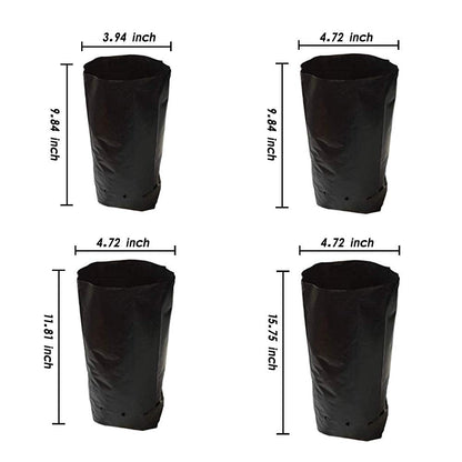 Frjjthchy 100 PCS Thicken Plastic Nursery Bags for Plants Fruit Flower Grow Bags Seedling Pots (6.69x11.81 in)