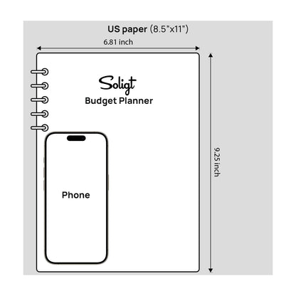 Monthly Budget Planner Book (Undated) with 12 Pockets for Income, Debt, Saving, Expense and Bill Tracker Organizer, Purple, Spiral Design