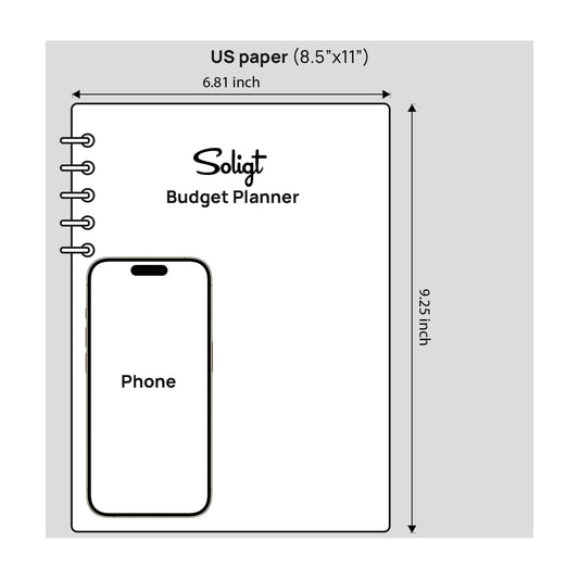 Monthly Budget Planner Book (Undated) with 12 Pockets for Income, Debt, Saving, Expense and Bill Tracker Organizer, Purple, Spiral Design