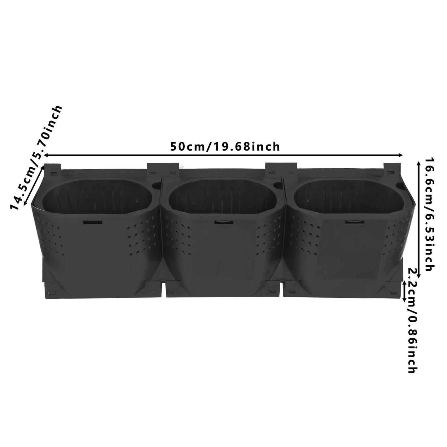 Okasiki 36-Pot Vertical Wall Planter, Self-Watering Stackable Planters for Indoor & Outdoor Use, Perfect for Herbs, Flowers & Vegetables (Black)