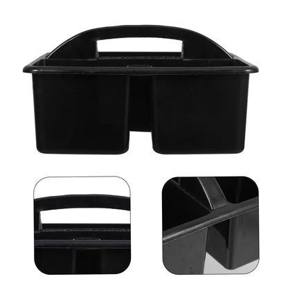NUOBESTY 3-Compartment Plastic Caddy Organizer with Handle for Classroom Art Supplies and Kids Craft Storage