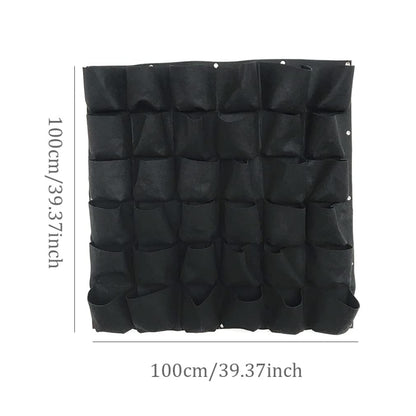 KUYYFDS Hanging Planter Bags Vertical Wall Mounted Plant Grow Bags 36 Pocket Fabric Pots for Home Balcony