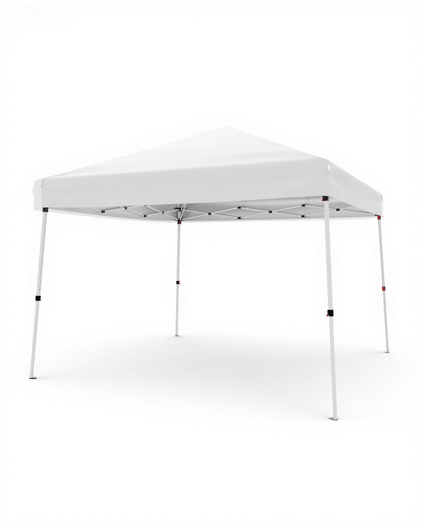 10x10ft Pop Up Canopy Tent with Slant Legs – Outdoor Instant Gazebo Shelter, UV-Resistant Waterproof Cover, Adjustable Height, Carrying Bag – 8x8ft Shade for Patio, Beach, Garden, Events