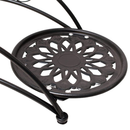 Cre Cra Metal 3 Tier Plant Stand Flower Pot Holder Potted Plant Stand Indoor Outdoor Display Rack for Patio Garden Balcony