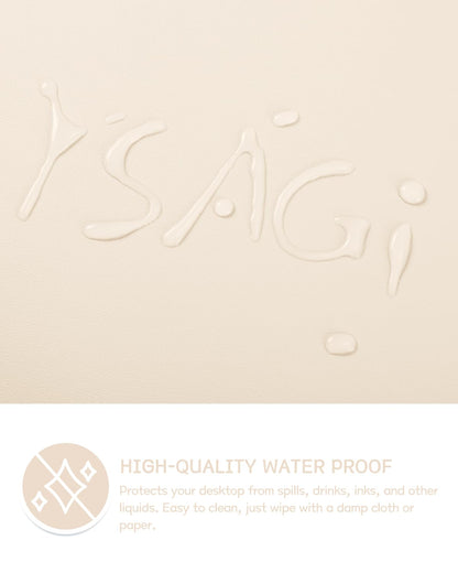 YSAGi Non-Slip Leather Desk Pad, Desk Matt for Desktop, Waterproof Laptop Computer Keyboard Mat, Table Protector Blotter Mat, Large Mouse Pad for Office/Work/Home/Decor(Beige, 31.5" x 15.7")
