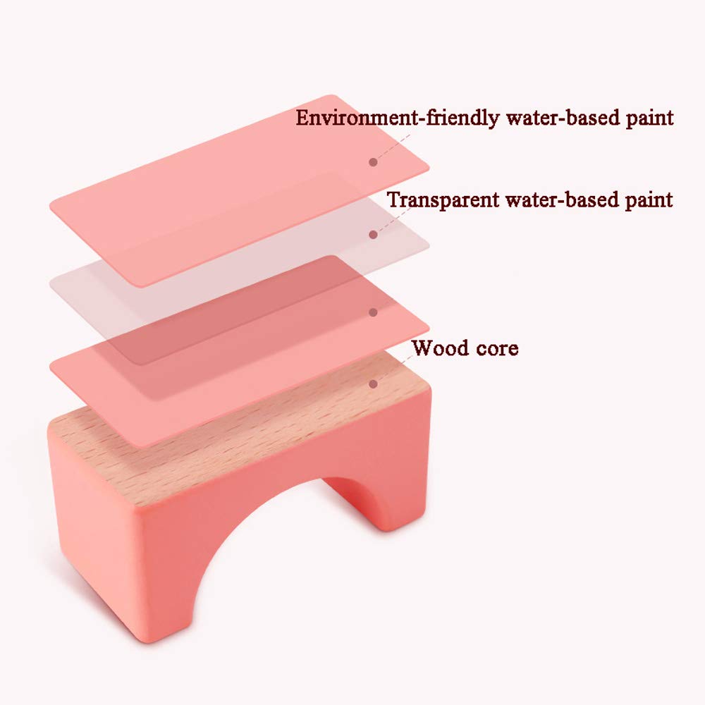 CICITOYWO Wooden Building Blocks Set Wood Kids Construction Stacker Stacking Preschool Learning Educational Preschool Toys Kit for Toddler 3+ Year Old Boy and Girl Gifts