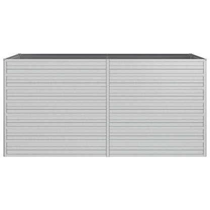 Shivorasphere Garden Raised Bed Silver Galvanized Steel Rectangular Planter Box 63 x 31.5 x 30.3 in Outdoor Raised Beds for Gardening Flower and Vegetable Growing