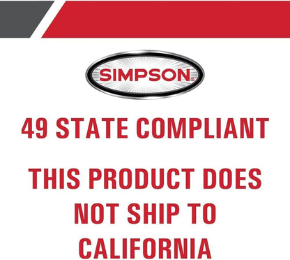 Simpson 4400 PSI Gas Pressure Washer, 4.0 GPM Commercial Power Washer, Cold Water, 50' Hose, PowerShot, 49-State Compliant (PS60843) - Black