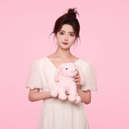 YCEDC Soft Plush Pink Bunny Rabbit, 10 Inch Small Stuffed Animal Toy, Kids Gift