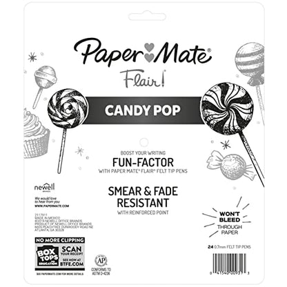 Paper Mate Flair Felt Tip Pens, Medium Point (0.7mm), 24 Count - Back to School, Teacher Supplies, Arts & Crafts