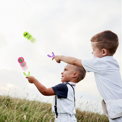 ArtCreativity Mini Disk Shooters, Set of 48, Flying Disc Toys for Kids in Assorted Designs, Cool Outdoor Toys for Boys and Girls, Goodie Bag Stuffers and Party Favors for Any Party Theme