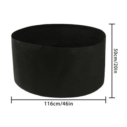 Xnferty 150 Gallons Extra Large Round Raised Garden Bed, Deep Soil Diameter 46"/ Height 22" Planting Container Grow Bags Durable Felt Fabric Planter Pot for Plants,Vegetables,Flowers (Black)