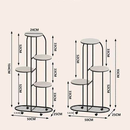 Gigicloud Metal Plant Stand, Multi-Layer Indoor Flower Stand - Corner Plant Shelf Flower Pot Holder Tall Planter Holder Plant Shelf Rack For Patio Living Room Balcony Office