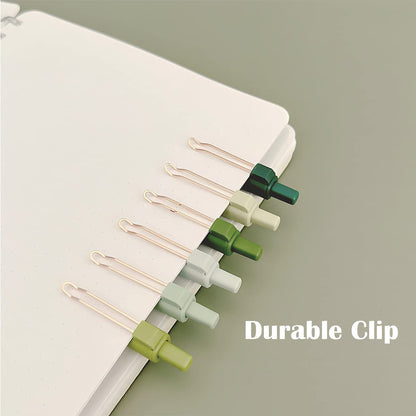 allydrew Retractable Black Ink Gel Pens, 0.5mm Fine Point, Stationery Supplies for Home and Office (Set of 6), Green