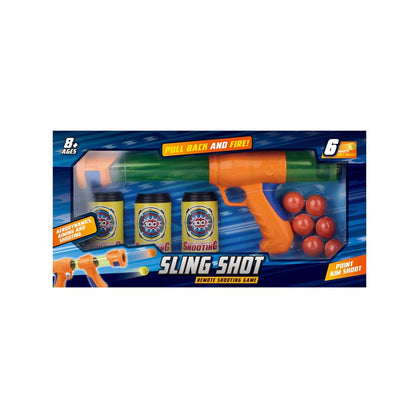 Air Gun Toy Shooting Game – 10-Piece Set with 6 Foam Balls, 3 Target Cans & Launcher – Safe Indoor & Outdoor Play, Hand-Eye Coordination Game for Kids Ages 8+