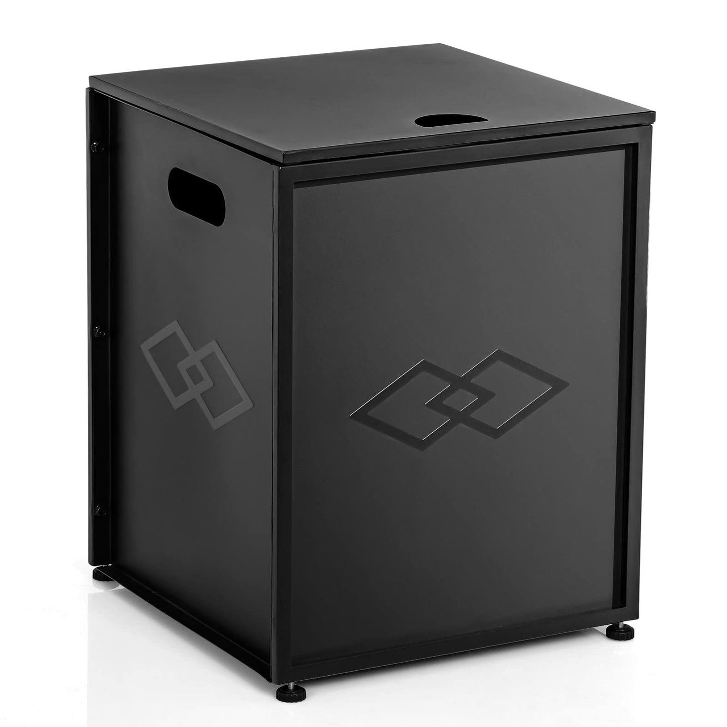 Garvee Propane Metal Tank Cover Table 16 in for Gas Fire Pits, Hides Any Standard 20 LB Propane Tanks, Hideaway Table with Side Handles