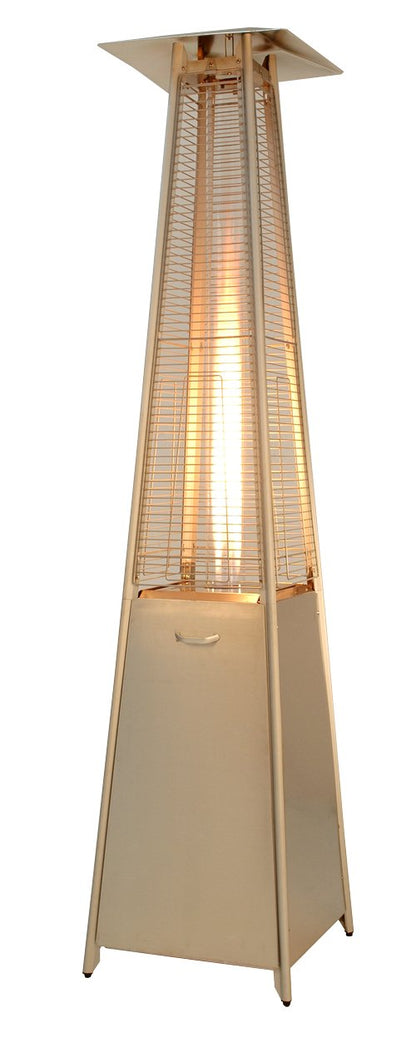 AZ Patio Pyramid Glass Tube Propane Gas Patio Heater, Stainless Steel, CSA certified