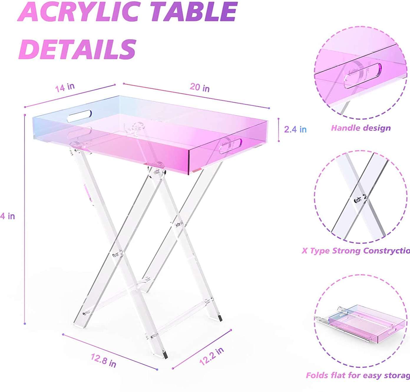 Acrylic Iridescent Coffee Table