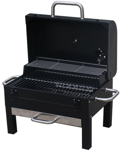 GasOne Portable Tabletop BBQ Grill - 18-inch, 2-Tiered, Side Handles & Lid - Compact Charcoal Grill for Picnic & Tailgate