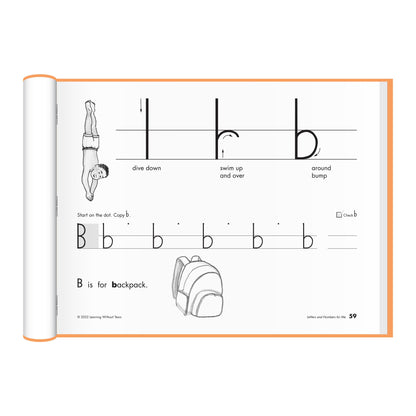 Learning Without Tears, Letters and Numbers for Me, Student Workbook, Age 5+, Kindergarten, Handwriting Practice, Writing Book, School & Home, Language Arts, Tutoring