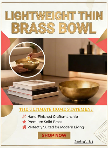 Serene Spaces Living Antique Brass Decorative Bowls, Metal Pedestal Basket for Floating Candles, Flowers, Potpourri & Catchall Decor, Centerpiece for Tabletop, 4.75" Tall x 12" Diameter, Pack of 4