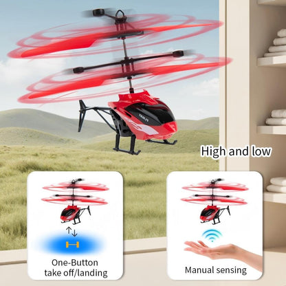 Remote Control Helicopter, Gesture Sensing Indoor Flying Helicopter Toys,RC Airplane for Teenages with 10Mins Flight, RC Helicopters for Kids with Light,Birthday Gifts for Boys and Girls (Red)